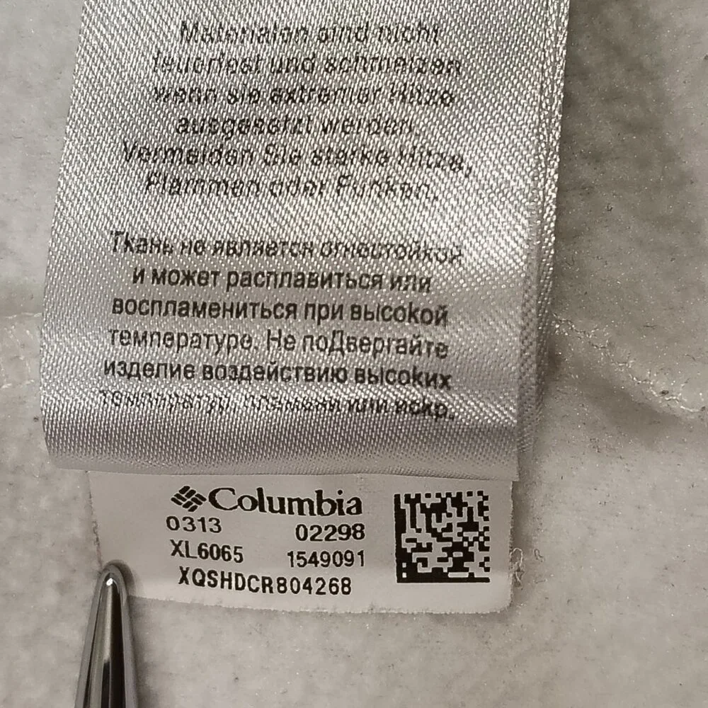 Columbia Sportswear Full Zip Fleece Jacket Womens Size Medium White Gray Pockets - Picture 14 of 16